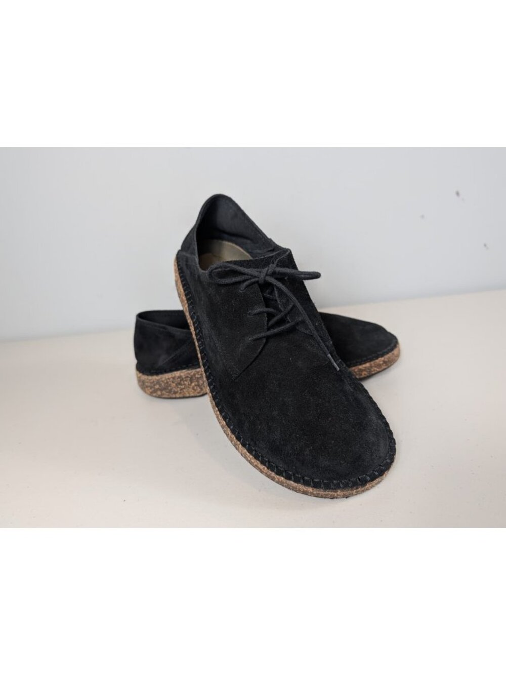 Birkenstock black suede Gary lace up oxford's shoes men's size 10
